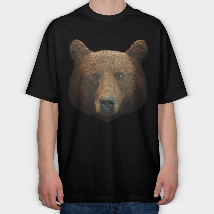 Bear Face, Tricou Oversize Barbati (Unisex)