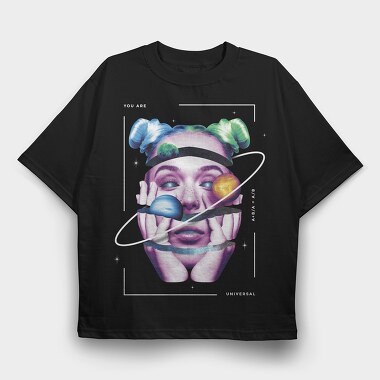Twist You Are Universal Girl, Tricou Oversize Barbati (Unisex)