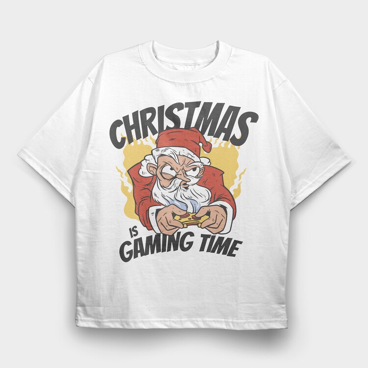 Santa Gaming, Tricou Oversize Barbati (Unisex)