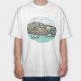 New Found Land Harbour, Tricou Oversize Barbati (Unisex)