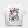 Newspaper Cutout Dalmatian, Tricou Oversize Barbati (Unisex)