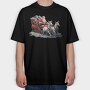 Santaclaus Christmas Sleigh, Tricou Oversize Barbati (Unisex)