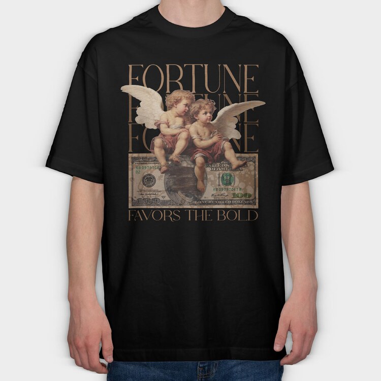 Fortune Favors, Tricou Oversize Barbati (Unisex)