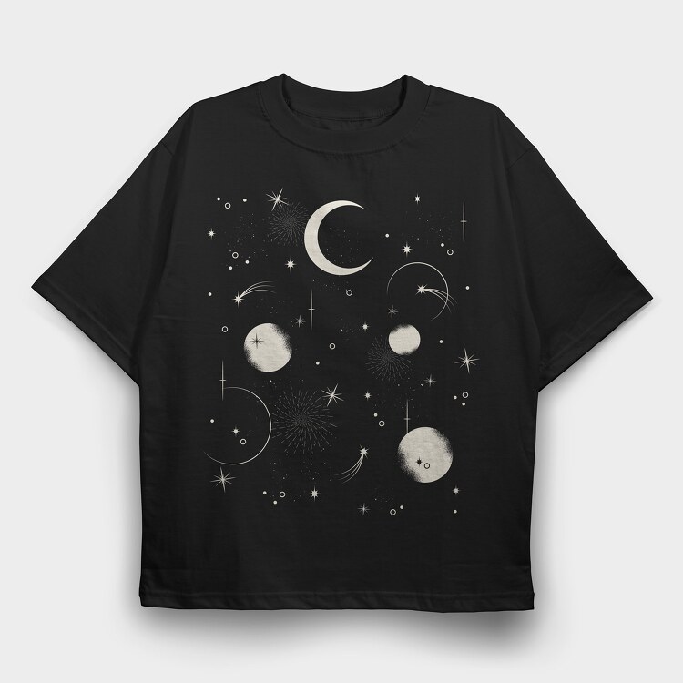 Night Sky, Tricou Oversize Barbati (Unisex)