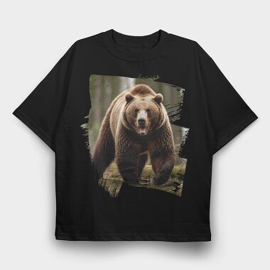 Bear Nature, Tricou Oversize Barbati (Unisex)