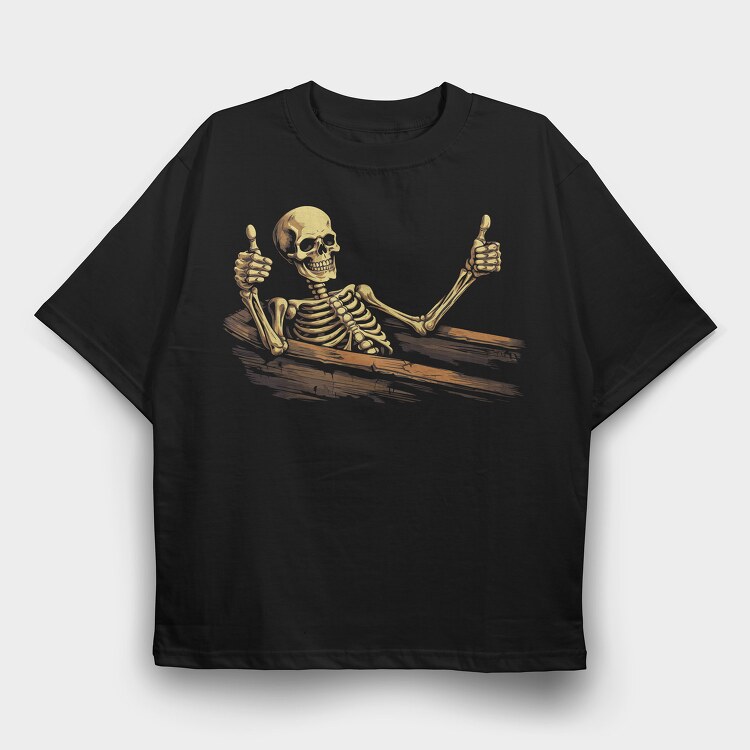 Coffin Skeleton Like, Tricou Oversize Barbati (Unisex)