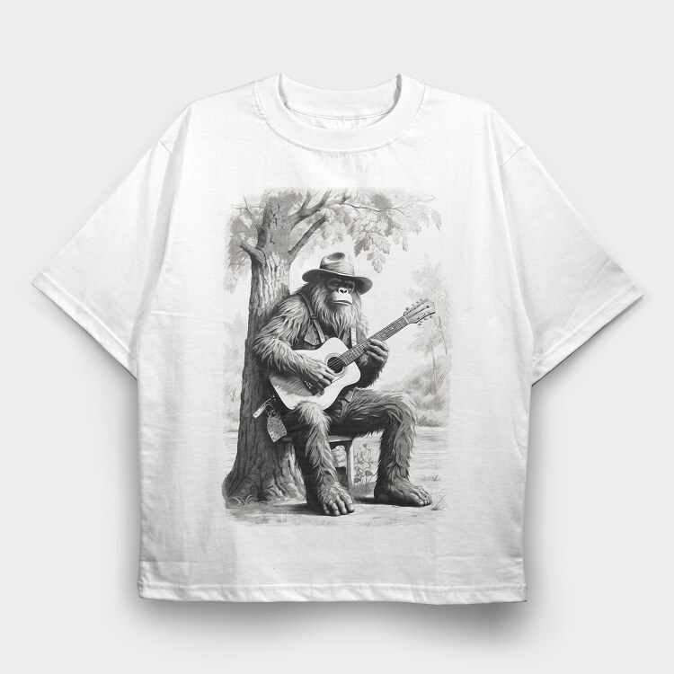 Sasquatch, Tricou Oversize Barbati (Unisex)