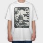 Japanese Temple, Tricou Oversize Barbati (Unisex)