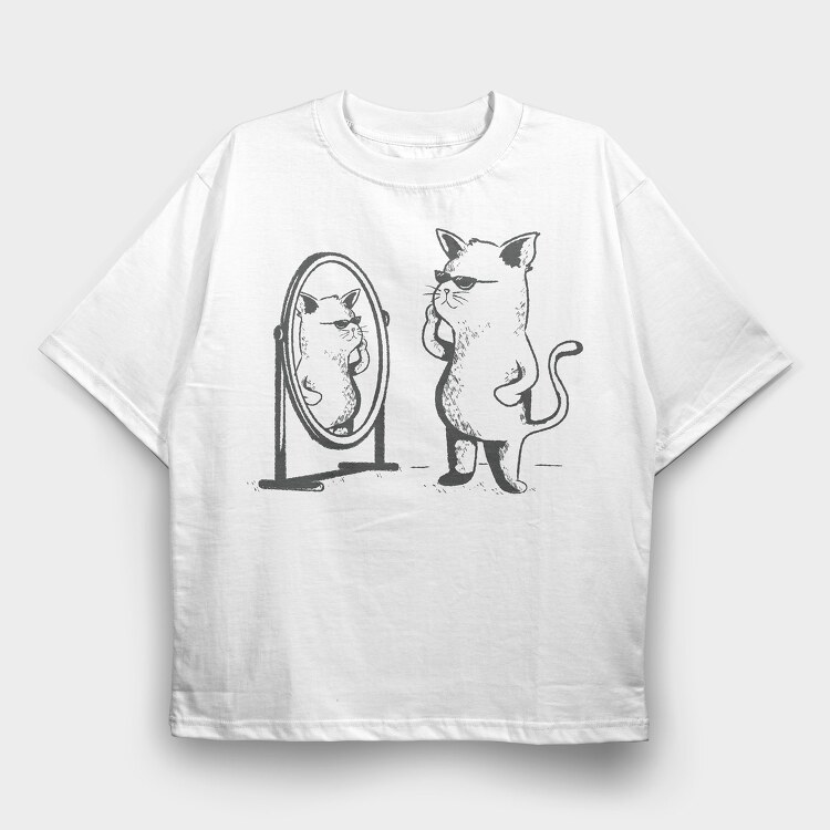 Sassy Cat, Tricou Oversize Barbati (Unisex)