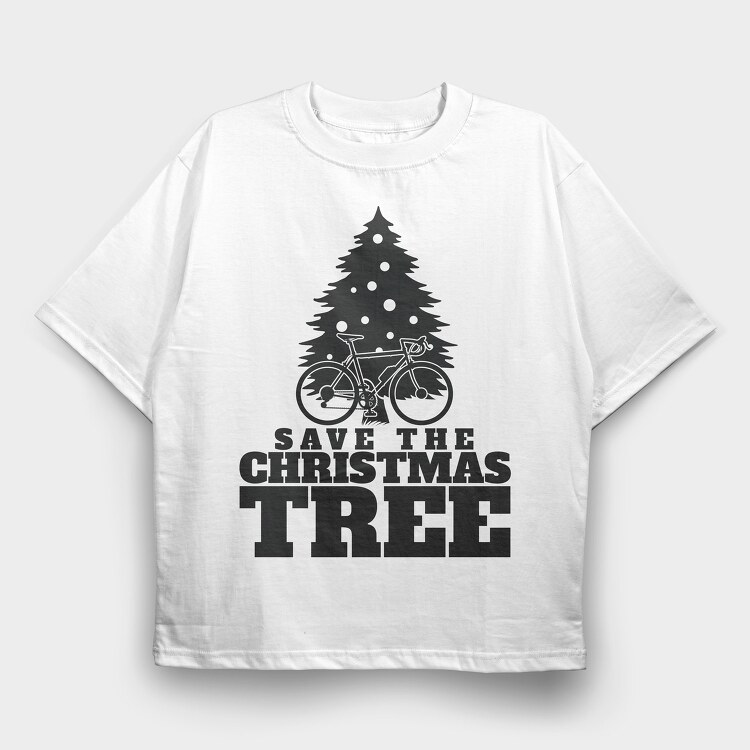 Save the Christmas Tree, Tricou Oversize Barbati (Unisex)