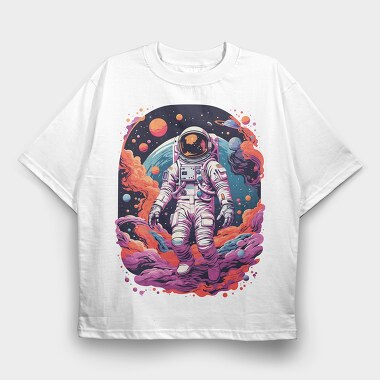 Colorful Astronaut Space, Tricou Oversize Barbati (Unisex)