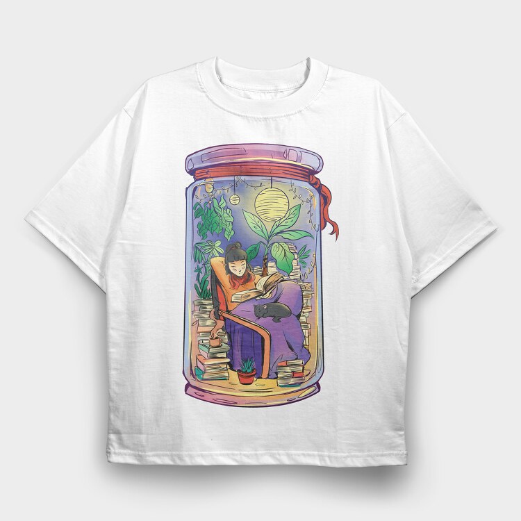 Jar Girl Books, Tricou Oversize Barbati (Unisex)