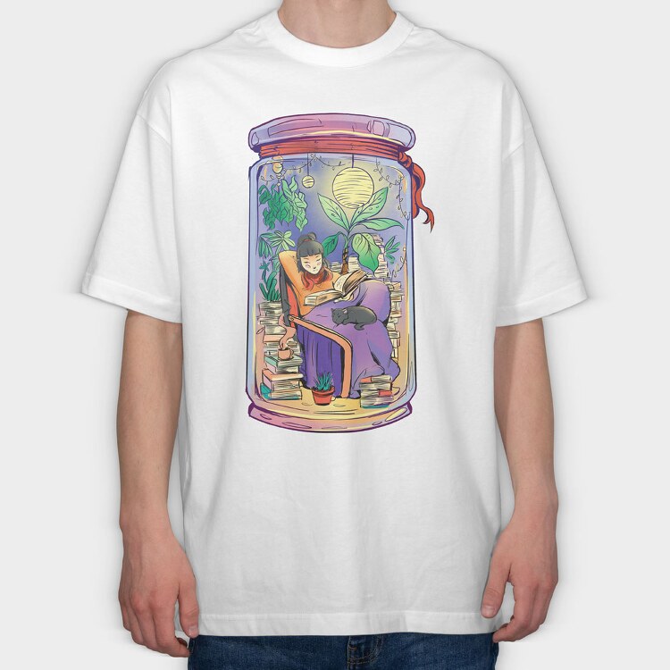 Jar Girl Books, Tricou Oversize Barbati (Unisex)