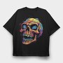 Colorful Skull, Tricou Oversize Barbati (Unisex)