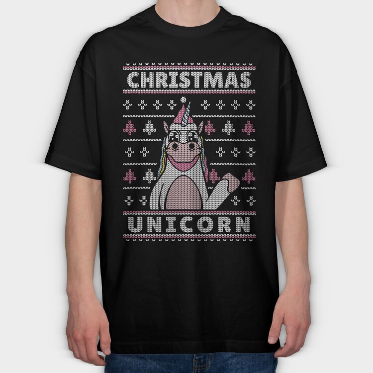 Uglysweatter Unicorn, Tricou Oversize Barbati (Unisex)