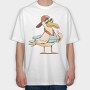 Seagull Summer Surf, Tricou Oversize Barbati (Unisex)