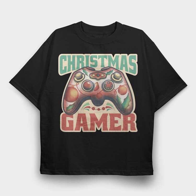 Joystick Christmas, Tricou Oversize Barbati (Unisex)