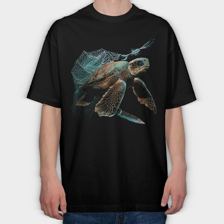 Seaturtle Release, Tricou Oversize Barbati (Unisex)