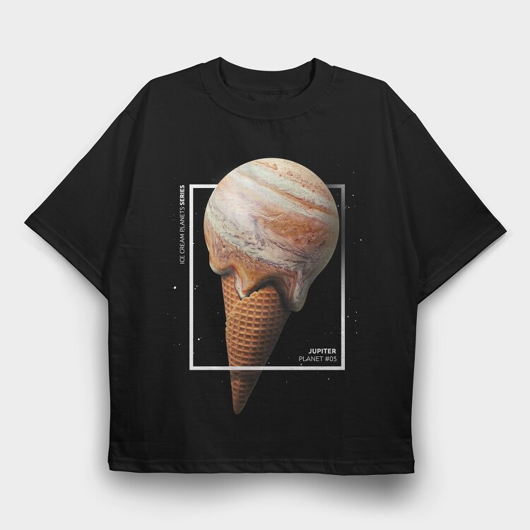 Jupiter Ice Cream, Tricou Oversize Barbati (Unisex)