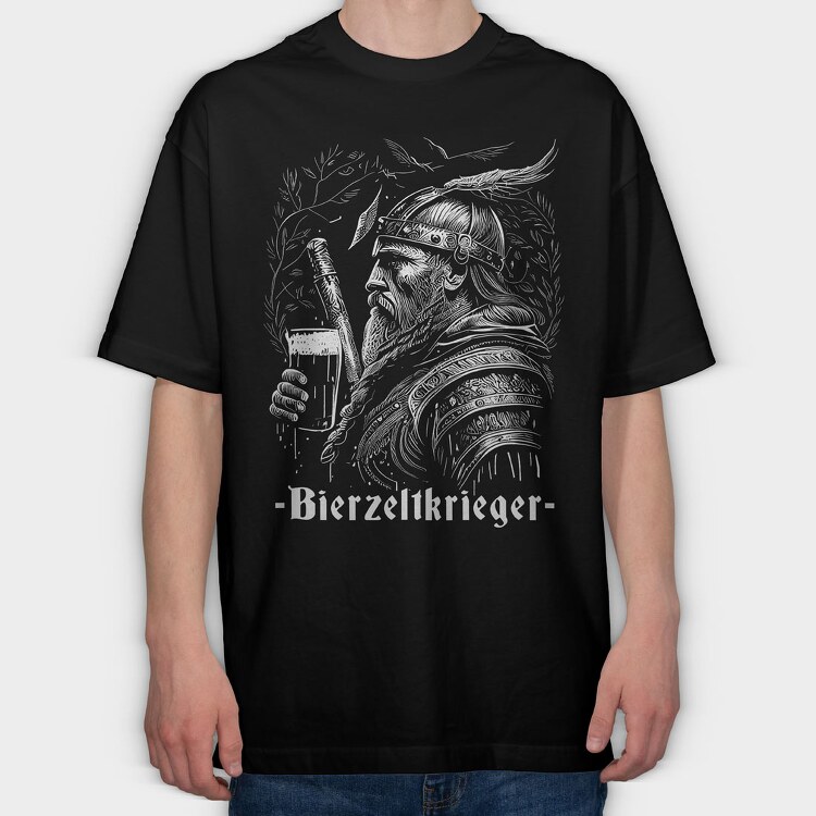 Beer Warrior, Tricou Oversize Barbati (Unisex)