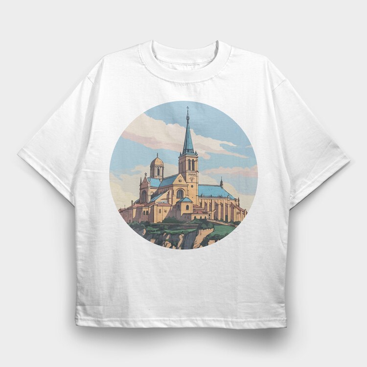 Notre Dame De La Garde, Tricou Oversize Barbati (Unisex)