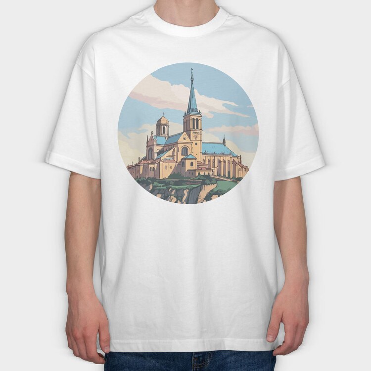 Notre Dame De La Garde, Tricou Oversize Barbati (Unisex)
