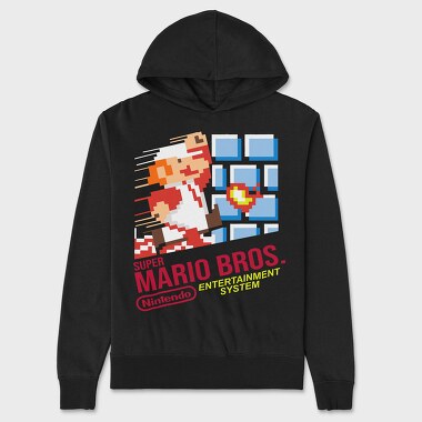 Super Mario Bros Nintendo, Hanorac Oversize Barbati (Unisex)