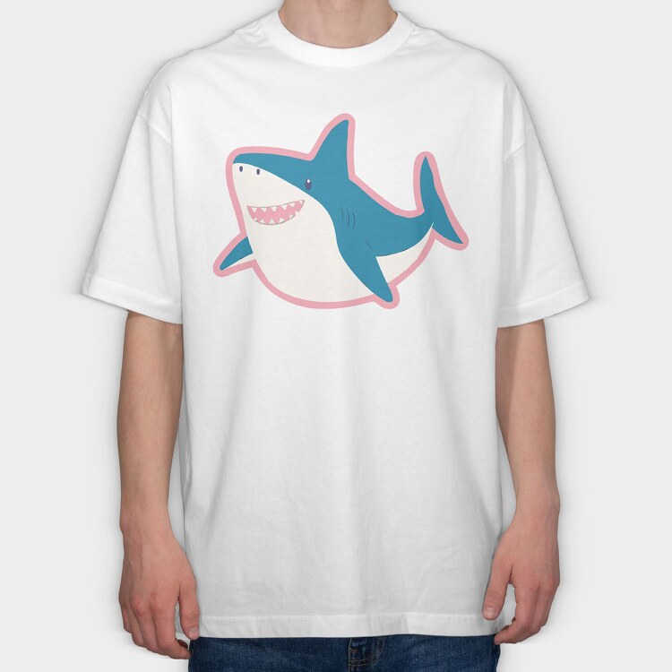 Shark 2, Tricou Oversize Barbati (Unisex)