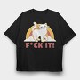 Fuck It Cat, Tricou Oversize Barbati (Unisex)
