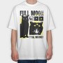 Full Moon Cat, Tricou Oversize Barbati (Unisex)