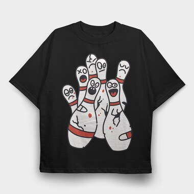 Funny Bowling Pins, Tricou Oversize Barbati (Unisex)