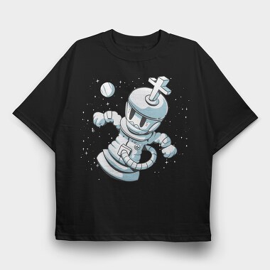 King Chess Cartoon, Tricou Oversize Barbati (Unisex)