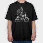 Big Foot Motorcycle, Tricou Oversize Barbati (Unisex)
