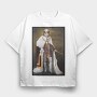 King Dog Painting Cavalier, Tricou Oversize Barbati (Unisex)
