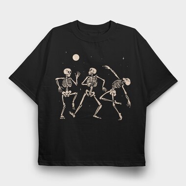 Vibing Dancing Skeletons, Tricou Oversize Barbati (Unisex)