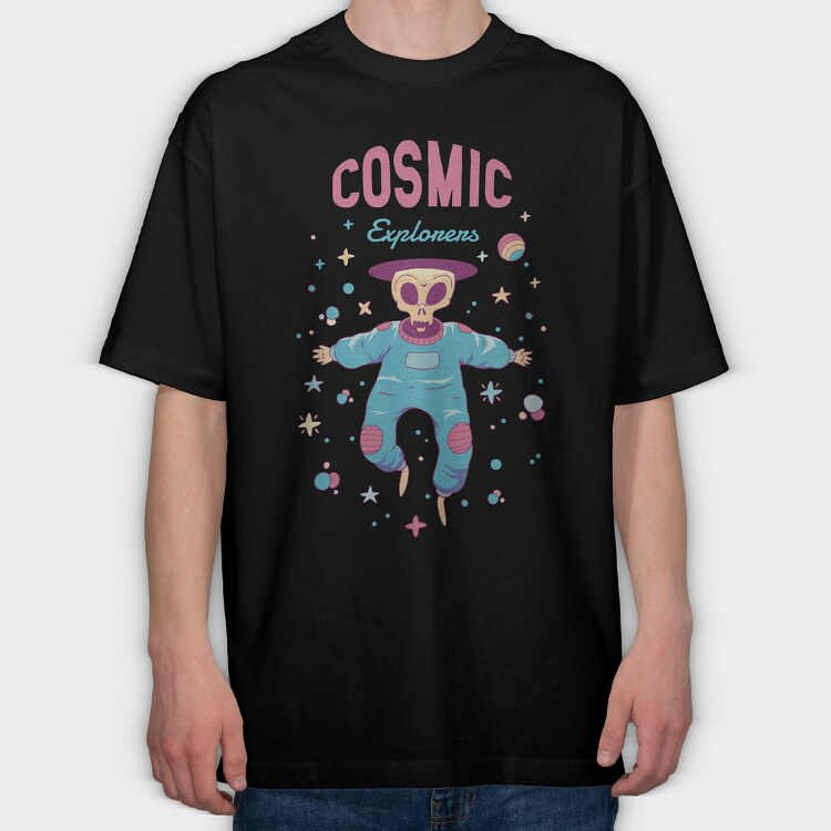 Cosmic Explorers, Tricou Oversize Barbati (Unisex)