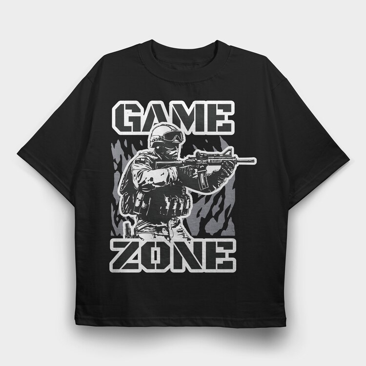 Game Zone Tactical, Tricou Oversize Barbati (Unisex)
