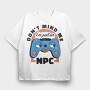 Gamer Retro Cartoon Npc, Tricou Oversize Barbati (Unisex)