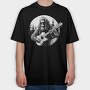 Bigfoot Playing Guitar, Tricou Oversize Barbati (Unisex)