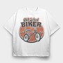 Old School Biker, Tricou Oversize Barbati (Unisex)