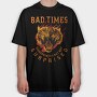 Old School Tiger Bad Times, Tricou Oversize Barbati (Unisex)