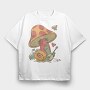 Cottagecore Snail, Tricou Oversize Barbati (Unisex)