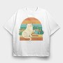 Gardening Cat, Tricou Oversize Barbati (Unisex)