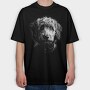 Labradoodle Monochrome, Tricou Oversize Barbati (Unisex)