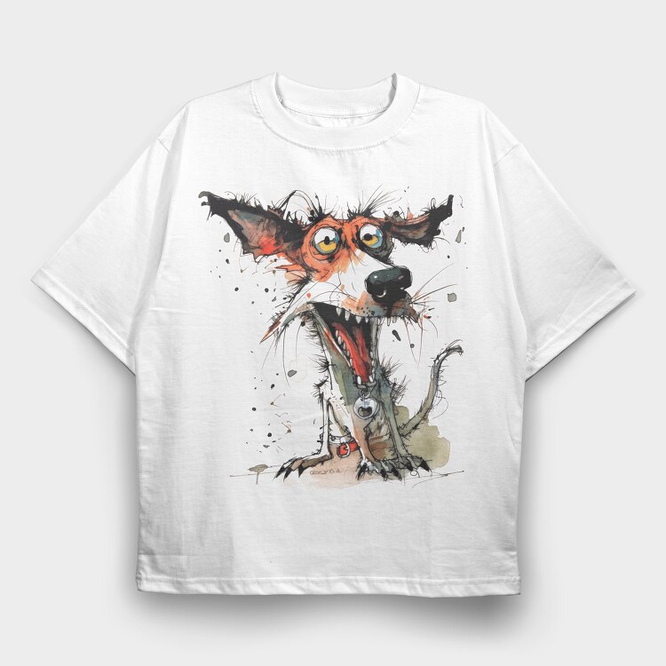 Crazy Dog Ink, Tricou Oversize Barbati (Unisex)
