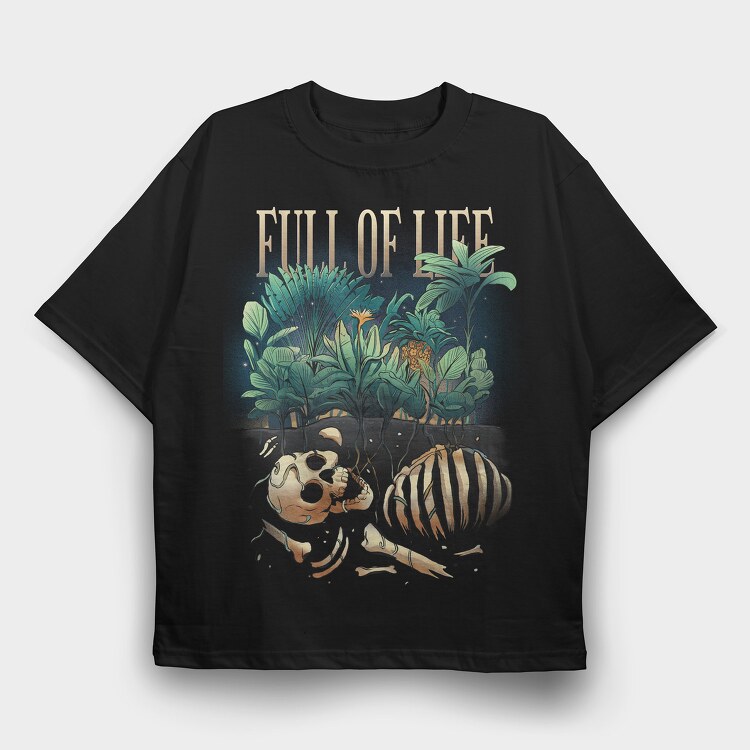 Skeleton Life Plants, Tricou Oversize Barbati (Unisex)