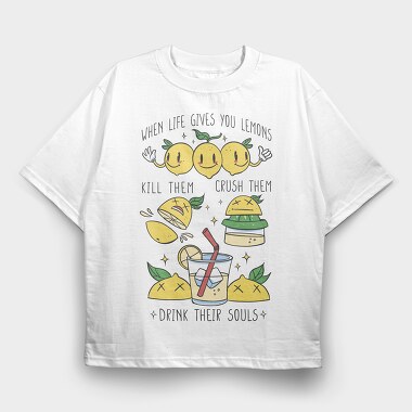 Lemons Life Joke, Tricou Oversize Barbati (Unisex)