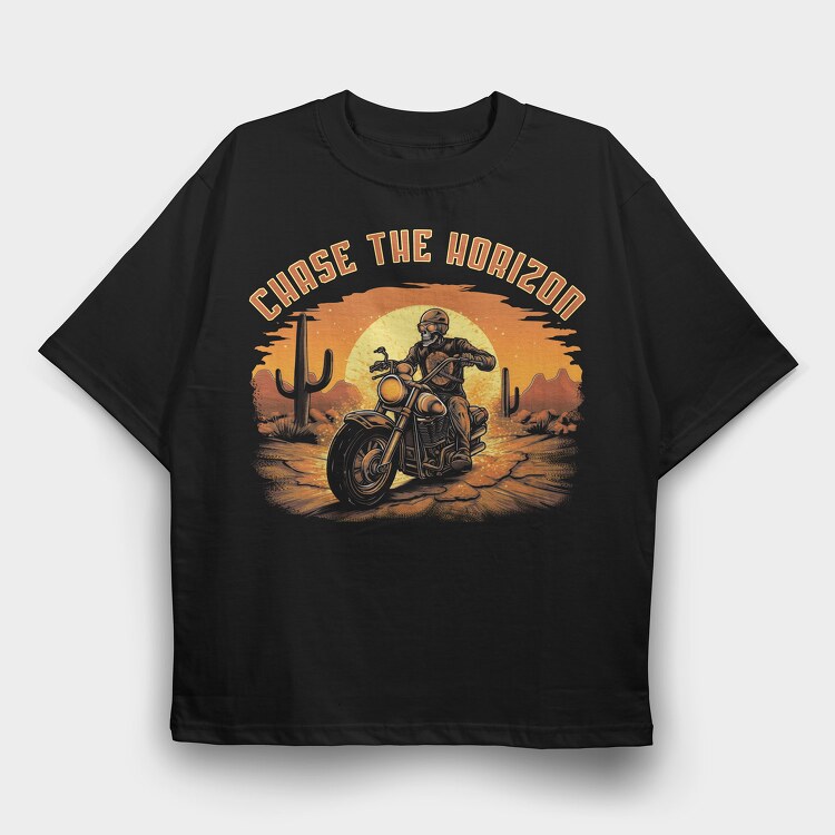 Skeletton Motorcicle, Tricou Oversize Barbati (Unisex)