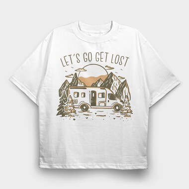 Lets Get Lost Van, Tricou Oversize Barbati (Unisex)