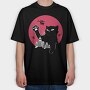 Cute Catzilla, Tricou Oversize Barbati (Unisex)